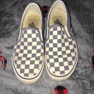 blue checkered vans